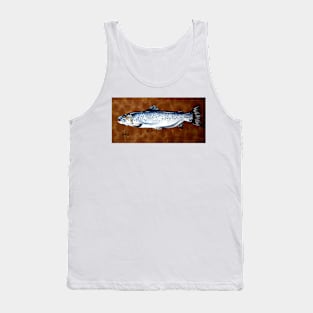 Brown Spotted Sea Trout Fish Fishing Fly Sportsman Fisherman Tank Top